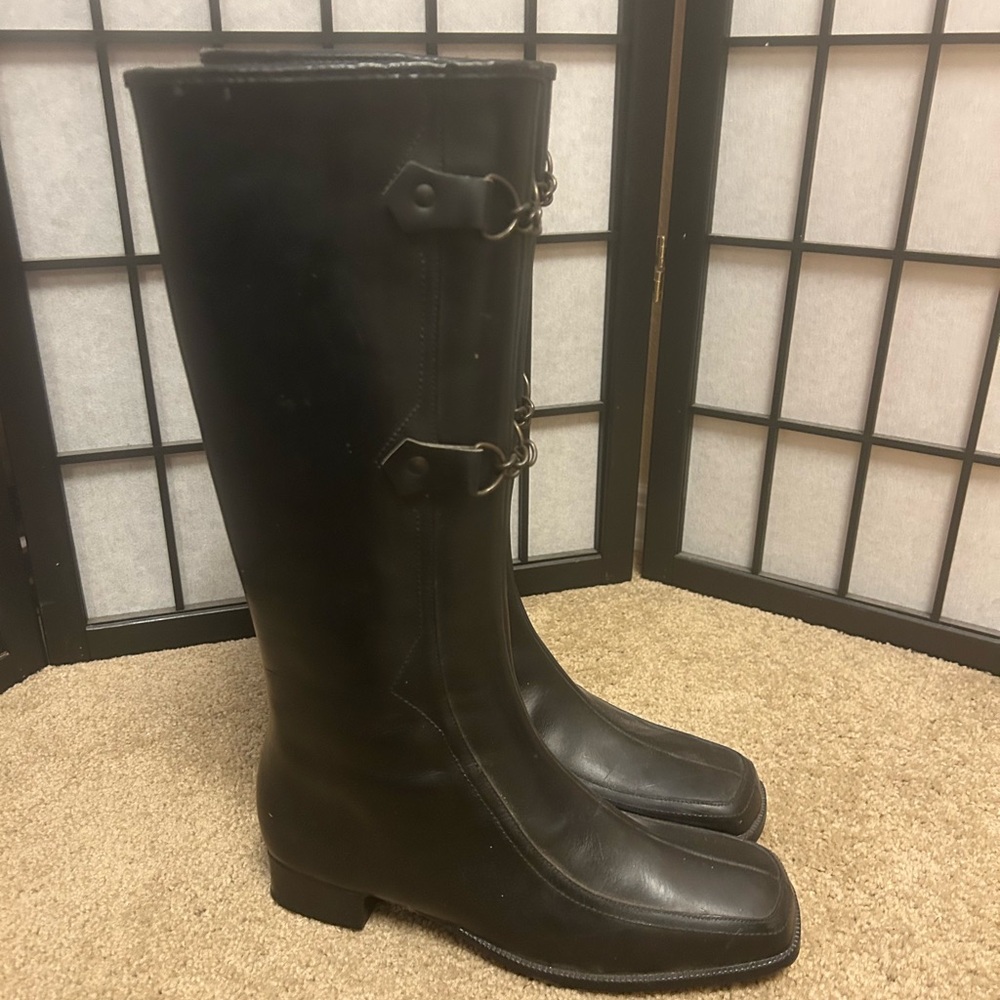 60’s Vintage Rain Boots with Buckle Detail